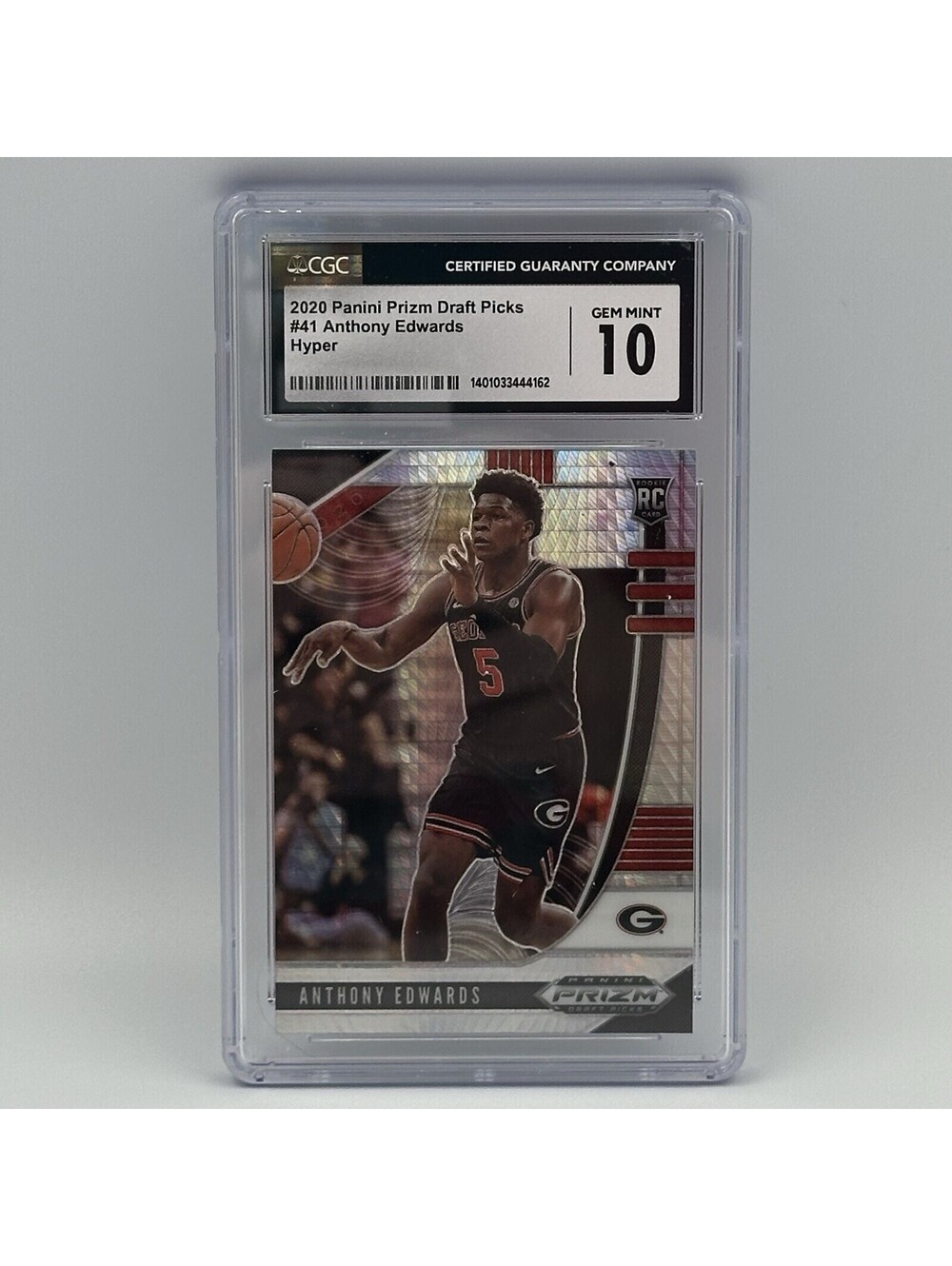 Anthony Edwards 2020 Panini Prizm Draft Picks #41 Hyper CGC 10 Rookie Card